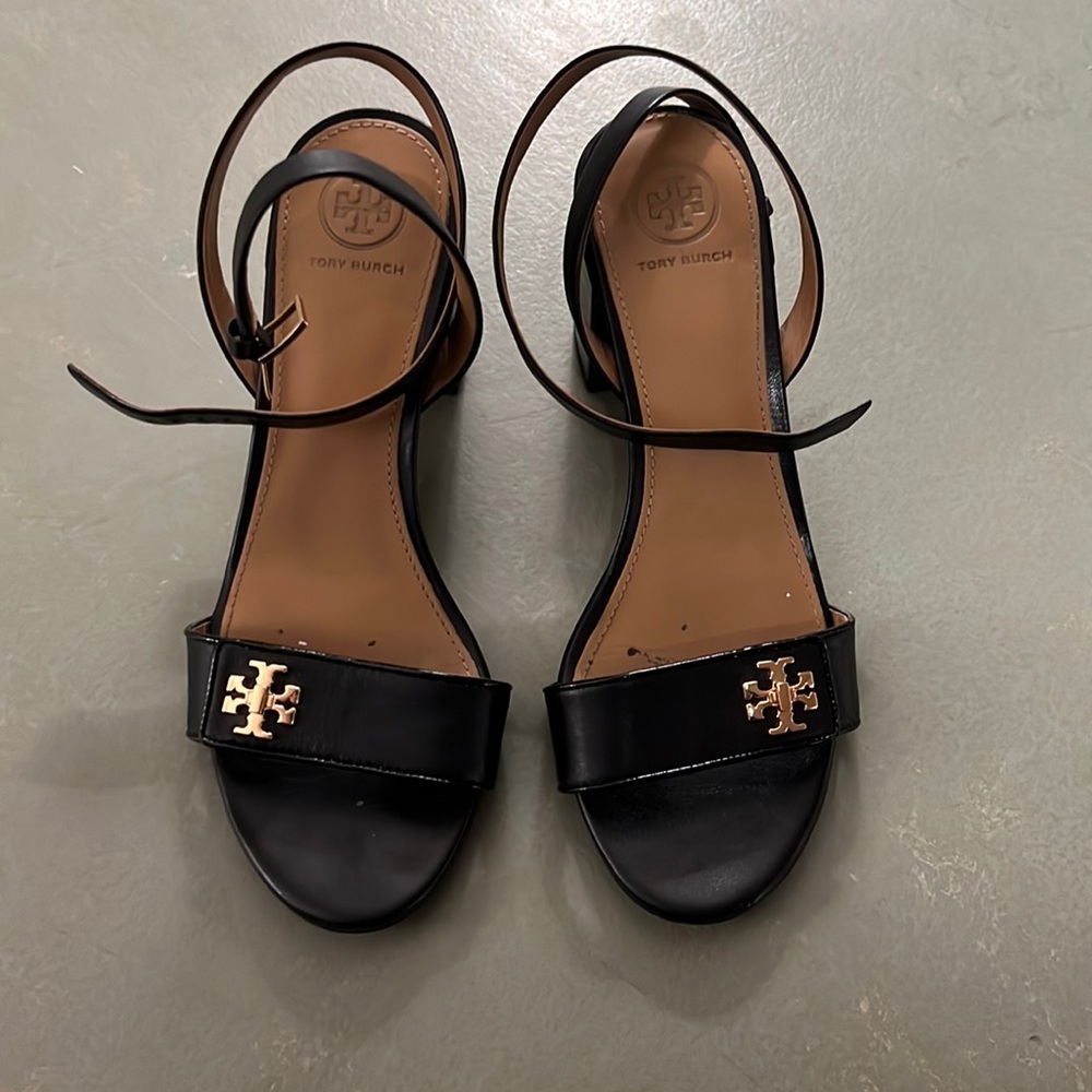 Tory Burch Black Strap Heels